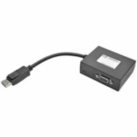 Câble vidéo B157-002-VGA DisplayPort/VGA Tripp Lite by Eaton - DisplayPort/VGA Câble vidéo pour Moniteur, Projecteur, Téléviseur, Diviseur, Appareil vidéo - Supports up to 1920 x 1080 - Noir