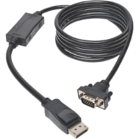 Tripp Lite series P581-006-VGA-V2 DisplayPort 1.2 to VGA Active Adapter Cable, 6 ft. - 6 ft (1.83 m) DisplayPort/VGA Video Cable for Video Device, Monitor, Projector, TV, Graphics Card - First End: 1 x DisplayPort 1.2 Digital Audio/Video - Male - Second End: 1 x 15-pin HD-15 - Male - Supports up to 