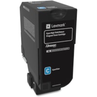 Lexmark - Cartouche toner Unison D'origine Élevé Rendement Laser - Cyan - 1 chaque - 12000 pages