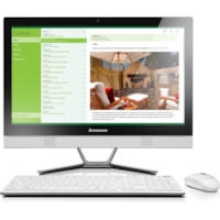 Lenovo C50-30 F0B100GFUS All-in-One Computer - Intel Pentium 3825U - 4 GB - 1 TB HDD - 23" Touchscreen - Desktop - White - 1920 x 1080 - Windows 10 Home - DVD-Writer