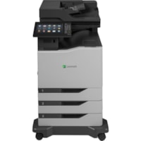 Imprimante multifonction laser CX825dte - Couleur Lexmark - Copieur/Télécopieur/Imprimante/Scanner - 55 ppm Mono/55 ppm Impression Couleur - 1200 x 1200 dpi Impression - Automatique Recto/Verso - jusqu'à 250000 Pages mensuelles - 1750 alimentation d'entrée - Couleur Scanner