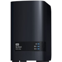 WDBVBZ0080JCH-NESN WD 8TB My Cloud EX2 Ultra Network Attached Storage - NAS - WDBVBZ0080JCH-NESN - Marvell Armada 385 385 Dual-core (2 Core) 1.30 GHz - 8 TB Installed HDD Capacity - 1 GB RAM DDR3 SDRAM - RAID Supported - 0, 1, JBOD RAID Levels - 2 x Total Bays - Gigabit Ethernet - 2 USB Port(s) - 2 