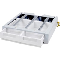 Ergotron SV Supplemental Storage Drawer, Double - 18" Length x 18" Width x 6.5" Height - Gray, White