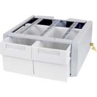 Ergotron SV Supplemental Storage Drawer, Double Tall - 453.6 g Weight Capacity - 18" Length x 18" Width x 9.5" Height - Gray, White