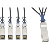 Câble réseau N281-01M-BK 3,3 pi (1,01 m) QSFP+/SFP+ Tripp Lite by Eaton - 3,3 pi (1,01 m) QSFP+/SFP+ Câble réseau pour Périphérique réseau, Commutateur, Serveur - 40 Gbit/s - 30 AWG - Noir