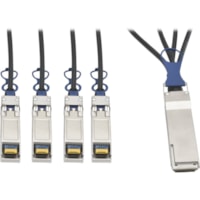 Câble réseau N281-03M-BK 10 pi (3,05 m) QSFP+/SFP+ Tripp Lite by Eaton - 10 pi (3,05 m) QSFP+/SFP+ Câble réseau pour Périphérique réseau, Commutateur, Serveur - 40 Gbit/s - 30 AWG - Noir