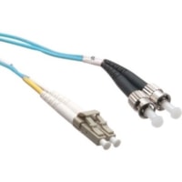 Axiom LC/ST Multimode Duplex OM4 50/125 Fiber Optic Cable 0.5m - 1.6 ft Fiber Optic Network Cable for Network Device - First End: 2 x LC Network - Male - Second End: 2 x ST Network - Male - 100 Gbit/s - Patch Cable - 50/125 µm - Aqua