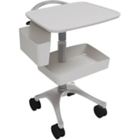 Anthro Zido EKG Cart Package - 58.97 kg Capacity - 4 Casters - 4" (101.60 mm) Caster Size - Medium Density Fiberboard (MDF), Cast Metal - 40" Height - Steel Frame - Cool Gray - 4 Box