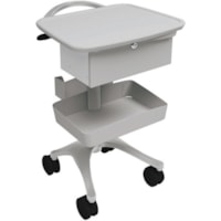 Anthro Zido Phlebotomy Cart Package - 1 Drawer - 53.52 kg Capacity - 4 Casters - 4" (101.60 mm) Caster Size - Medium Density Fiberboard (MDF), Cast Metal - 40" Height - Steel Frame - Cool Gray - 5 Box