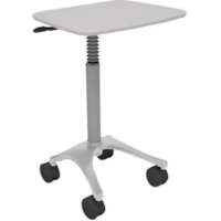 Anthro Zido 22, Adjustable-Height Cart - 150 lb (68038.86 g) Capacity - 4 Casters - 4" (101.60 mm) Caster Size - Medium Density Fiberboard (MDF), Cast Metal - 22" (558.80 mm) Width x 22.3" (565.15 mm) Depth x 40" (1016 mm) Height - Steel Frame - Cool Gray