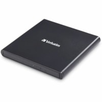 Verbatim DVD-Writer - External - 1 x Pack - DVD±R/±RW Support/24x CD Rewrite/8x DVD Rewrite - M-DISC Ready - Double-layer Media Supported - USB 2.0 - Slimline