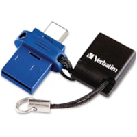 Clé USB Store 'n' Go Dual 64 Go USB 3.2 (Gen 1) Type C, USB 3.2 (Gen 1) Type A - Bleu Microban - 64 Go - USB 3.2 (Gen 1) Type C, USB 3.2 (Gen 1) Type A - Bleu - À vie Garantie - 1 chaque