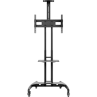 Kanto MTM65PL Mobile TV Mount with Adjustable Shelf for 37-inch to 65-inch TVs - Kanto MTM65PL Height Adjustable Rolling TV Cart with Adjustable Shelf for 37" to 65" TVs up to 80 lb - Rolling AV Cart - VESA Support from 100x100 to 600x400 - Height adjustable AV Cart - Integrated Cable Management - W