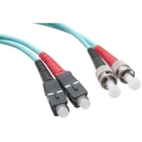 Axiom SC/ST 10G Multimode Duplex OM3 50/125 Fiber Optic Cable 2m - 6.6 ft Fiber Optic Network Cable for Network Device - First End: 2 x SC Network - Male - Second End: 2 x ST Network - Male - 10 Gbit/s - 50/125 µm - Aqua