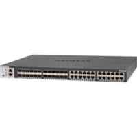 Netgear M4300 Stackable Managed Switch with 48x10G including 24x10GBASE-T and 24xSFP+ Layer 3 - 24 Ports - Manageable - 10 Gigabit Ethernet, Gigabit Ethernet - 10GBase-T, 10GBase-X - 3 Layer Supported - Modular - Twisted Pair, Optical Fiber - 1U - Rack-mountable