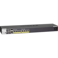 Netgear M4200-10MG-PoE+ (GSM4210P) Layer 3 Switch - 8 Ports - Manageable - Gigabit Ethernet, 10 Gigabit Ethernet - 10GBase-T, 1000Base-T, 10GBase-X - 3 Layer Supported - Modular - Optical Fiber, Twisted Pair - Rack-mountable, Wall Mountable, Pole Mount