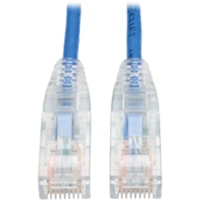 Tripp Lite series - Câble réseau N201-S01-BL - 1 pi (0,30 m) Catégorie 6e Câble réseau pour Périphérique réseau, Commutateur, Routeur, Serveur, Modem, Imprimante, Ordinateur - 1 Gbit/s - Câble de Raccordement - CM - 28 AWG - Bleu