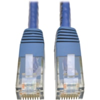Tripp Lite by Eaton Cat6 Gigabit Molded Patch Cable (RJ45 M/M), Blue, 10 ft - 10 ft (3.05 m) Category 6 Network Cable for Network Device, Router, Modem, Blu-ray Player, Printer, Computer - First End: 1 x RJ-45 Network - Male - Second End: 1 x RJ-45 Network - Male - 1 Gbit/s - Patch Cable - Gold Plat