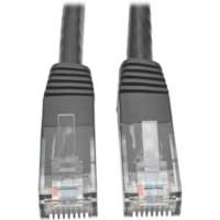 Tripp Lite by Eaton Cat6 Gigabit Molded Patch Cable (RJ45 M/M), Black, 20 ft - 20 ft (6.10 m) Category 6 Network Cable for Network Device, Router, Modem, Blu-ray Player, Printer, Computer - First End: 1 x RJ-45 Network - Male - Second End: 1 x RJ-45 Network - Male - 1 Gbit/s - Patch Cable - Gold Pla