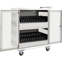 Chariot de charge CSC32ACW Tripp Lite by Eaton - 4 Roulette - Acier - Blanc - Pour 32 Périphériques