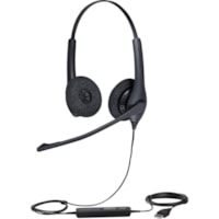 Jabra BIZ 1500 Headset - Stereo - USB - Wired - 32 Ohm - 20 Hz to 6.80 kHz - Over-the-head - Binaural - Supra-aural - 7.5 ft (2.30 m) Cable - Noise Canceling - Black