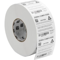 Zebra Z-Ultimate 4000T Multipurpose Label - 4" Width x 4" Length - Permanent Adhesive - Square - Thermal Transfer - White - Polyester - 1 Roll