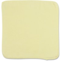 Rubbermaid Commercial 12" Yellow Light Commrcl MF Cloth - 12" (304.80 mm) Length x 12" (304.80 mm) Width - Reusable, Bleach-safe, Chemical Resistant, Launderable - Yellow - 1 Each