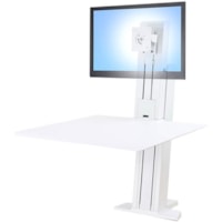 Montage de bureau WorkFit-SR pour Moniteur, Clavier - Blanc Ergotron - 1 Écran(s) supportés - 24 po (609,60 mm) Support d'écran - 16 lb (7257,48 g) Capacité de charge - 100 x 100, 75 x 75