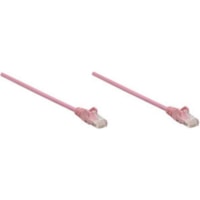 Intellinet Network Cable, Cat6, UTP - 50 ft Category 6 Network Cable for Network Device - First End: 1 x RJ-45 Network - Male - Second End: 1 x RJ-45 Network - Male - Gold Plated Contact - Pink