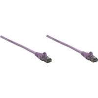 Intellinet Network Cable, Cat6, UTP - 50 ft Category 6 Network Cable for Network Device - First End: 1 x RJ-45 Network - Male - Second End: 1 x RJ-45 Network - Male - Gold Plated Contact - Purple