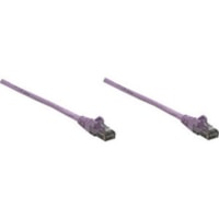 Intellinet Network Cable, Cat6, UTP - 100 ft Category 6 Network Cable for Network Device - First End: 1 x RJ-45 Network - Male - Second End: 1 x RJ-45 Network - Male - Gold Plated Contact - Purple