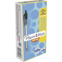 Paper Mate InkJoy 100 RT Pens - 1 mm (0.04") Medium Pen Point - Retractable - Black Ink - Translucent Barrel - 1 Dozen