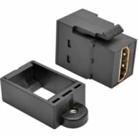 Tripp Lite HDMI Coupler Keystone Panel Mount F/F Black - 1 x HDMI Digital Audio/Video Female - 1 x HDMI Digital Audio/Video Female - Gold Connector - Black 