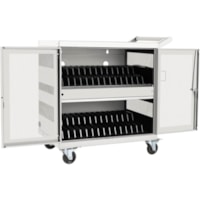 Tripp Lite by Eaton Tablet Charge and Sync Cart - 4 Casters - Metal - 34.8" (883.92 mm) Width x 21.6" (548.64 mm) Depth x 36.1" (916.94 mm) Height - Steel Frame - White - For 32 Devices