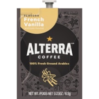 Alterra Alterra French Vanilla Coffee - Compatible with Flavia - Regular - Medium - 100 / Carton