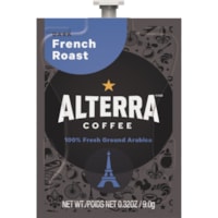 Alterra French Roast Coffee - Compatible with Flavia - Regular - Dark - 100 / Carton