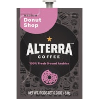 Alterra Donut Shop Blend Coffee - Compatible with Flavia - Regular - Medium - 100 / Carton