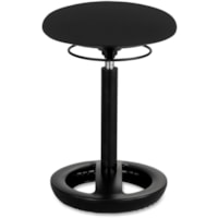 Safco TWIXT Ergo Desk Height Chair - Black Polypropylene, Nylon, Vinyl Seat - Rounded Base - 1 Each