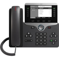 Téléphone IP 8811 - Filaire - Fixation au mur, Bureau - Charbon Cisco - 5 x Ligne Totale - VoIP - User Connect License, Unified Communications Manager - 2 x Réseasu (RJ-45) - PoE Ports