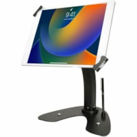 Support de tablette PC Universal CTA Digital - Jusqu'à 13 po (330,20 mm) Support d'écran - hauteur de 14,50 po (368,30 mm) x profondeur de 8 po (203,20 mm) - Bureau, Comptoir - Acier, Aluminium - Noir