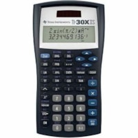 Texas Instruments TI-30XIIS Scientific Calculator - Impact Resistant Cover, Dual Power, Plastic Key, Color Coded Key - 2 Line(s) - 11 Digits - Battery/Solar Powered - 1 x CR2025 - 6.1" Height x 3.2" Width x 0.7" Depth - Black