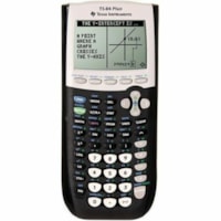 Texas Instruments TI-84 Plus Graphing Calculator - Impact Resistant Cover, Slide-on Hard Case, Battery Backup, Clock, Date, Split Screen Mode, Memory Backup Battery, Programmable - 480 KB, 24 KB - ROM, RAM - 8 Line(s) - 16 Digits - LCD - Battery Powered - 4 x AAA - Black - 1