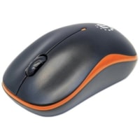 Manhattan Success Wireless Mouse, Black/Orange, 1000dpi, 2.4Ghz (up to 10m), USB, Optical, Three Button with Scroll Wheel, USB micro receiver, AA battery (included), Low friction base, Three Year Warranty, Blister - Optical - Wireless - Radio Frequency - Orange, Black - USB - 1000 dpi - Scroll Wheel