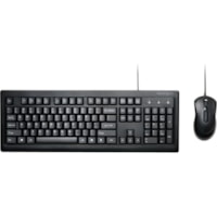 Clavier et souris Keyboard for Life - Anglais, Français - Vente au détail - 1 Kensington - USB Membrane Câble - 104 Touche - Anglais, Français - Noir - USB Câble - Optique - Roulettes avec frein - Noir - Symétrique - Comptible avec Ordinateur de bureau pour Ma