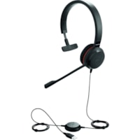 Jabra EVOLVE 30 II MS Mono Headset - Mono - Mini-phone (3.5mm) - Wired - Over-the-head - Monaural - Supra-aural - Noise Canceling