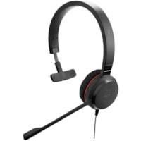 Jabra EVOLVE 30 II UC Mono Headset - Mono - Mini-phone (3.5mm) - Wired - Over-the-head - Monaural - Supra-aural - Noise Canceling - Black