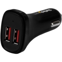 Star Tech.com Dual Port USB Car Charger - Black - High Power 24W/4.8A - 2 port USB Car Charger - Charge two tablets at once - Charge two tablets simultaneously, in your car - 2 port USB Car Charger - Tablet Car Charger - Dual Port Car Charger - USB Car Charger - Phone Charger for Car - Dual-Port USB