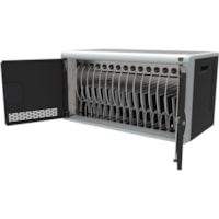 Rocstor Volt C14 Charging Station - Up to 13.3" Screen Support - 15.75" (400.05 mm) Height x 16.20" (411.48 mm) Width x 29.93" (760.22 mm) Depth - Countertop, Wall Mountable - Steel, Metal, Plastic - Silver