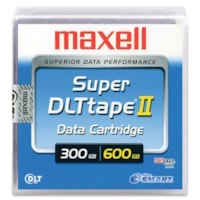 Cartouche de données Super DLTtape II - 1 Pack Maxell - Super DLTtape II - 300 Go (Natif) / 600 Go (Compressé) - 2066 pi Longueur de la bande - 1 Pack