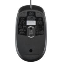 HP Mouse - Optical - Cable - Black - USB - 1600 dpi - 3 Button(s) - Symmetrical